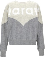 (Women) ISABEL MARANT Letter Print Colorblock Crewneck Sweatshirt Women Grey SW0006FAA1M08E-ECGY (Women) ISABEL MARANT Letter Print Colorblock Crewneck Sweatshirt Women Grey SW0006FAA1M08E-ECGY