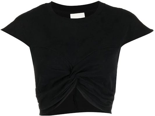 (Women) ISABEL MARANT SS23 Black Ruched Detail Cropped T-Shirt. TS0044FAA1N41I-01BK Buy (Women) ISABEL MARANT SS23 Black Ruched Detail Cropped T-Shirt. TS0044FAA1N41I-01BK