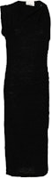 (Women) ISABEL MARANT SS24 Sleeveless Black Maxi Dress with Ruched Detailing. RO0360FAB1K03I-01BK (Women) ISABEL MARANT SS24 Sleeveless Black Maxi Dress with Ruched Detailing. RO0360FAB1K03I-01BK