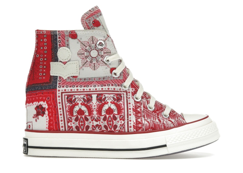 (Women) Isabel Marant x Converse Chuck 70 Wedge Platform High 'Red Bandana Scarf' A14802C