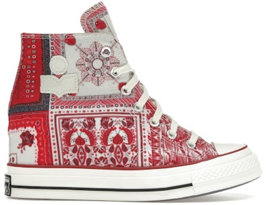 (W) イザベルマラン x コンバース チャック70 ウェッジプラットフォーム ハイ 'レッドバンダナスカーフ' A14802C Buy (W) イザベルマラン x コンバース チャック70 ウェッジプラットフォーム ハイ 'レッドバンダナスカーフ' A14802C
