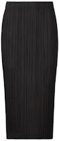 (Women) ISSEY MIYAKE Solid High-Waist Straight Casual Long Skirt Black PP33JG375-15 (Women) ISSEY MIYAKE Solid High-Waist Straight Casual Long Skirt Black PP33JG375-15