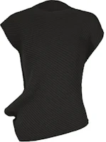 (Women) ISSEY MIYAKE Black Sleeveless Solid Color Tank Top IM33FJ195-15 (Women) ISSEY MIYAKE Black Sleeveless Solid Color Tank Top IM33FJ195-15