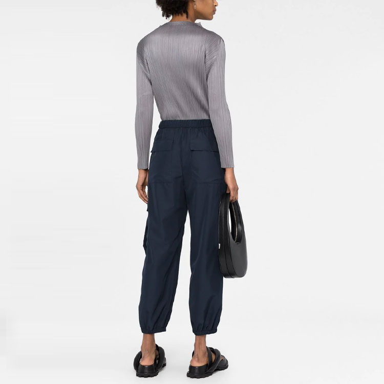 Shop (W) ISSEY MIYAKE FW22 灰色高領長袖百褶襯衫 PP28JK104-12