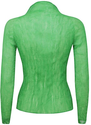 (W) ISSEY MIYAKE FW22 綠色高領長袖紋理上衣 女款 IM28FJ410-62 Lookbook (W) ISSEY MIYAKE FW22 綠色高領長袖紋理上衣 女款 IM28FJ410-62
