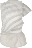 (Women) ISSEY MIYAKE Sleeveless Colorblock Striped Tank Top Off-White IM33FJ018-16 (Women) ISSEY MIYAKE Sleeveless Colorblock Striped Tank Top Off-White IM33FJ018-16
