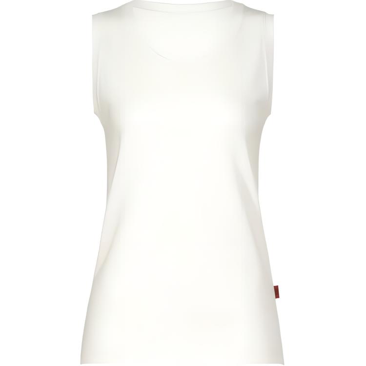 (Women) Issey Miyake Sleeveless Crewneck Solid Tank Top White HA33JJ131-01