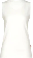 (Women) Issey Miyake Sleeveless Crewneck Solid Tank Top White HA33JJ131-01 (Women) Issey Miyake Sleeveless Crewneck Solid Tank Top White HA33JJ131-01