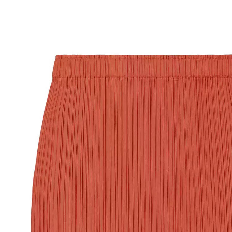 Lookbook (W) ISSEY MIYAKE 女士橙紅色百褶針織長裙 PP41JG146-26