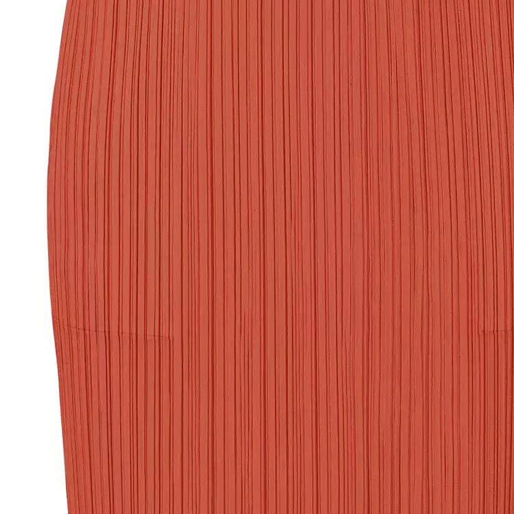 Shop (W) ISSEY MIYAKE 女士橙紅色百褶針織長裙 PP41JG146-26