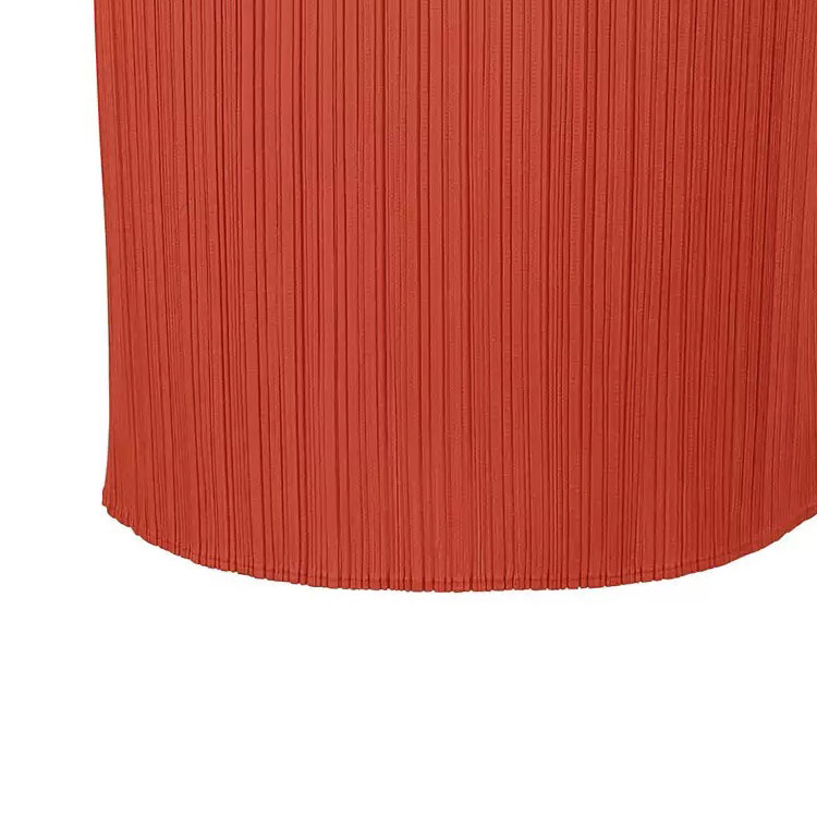 Sizing (W) ISSEY MIYAKE 女士橙紅色百褶針織長裙 PP41JG146-26