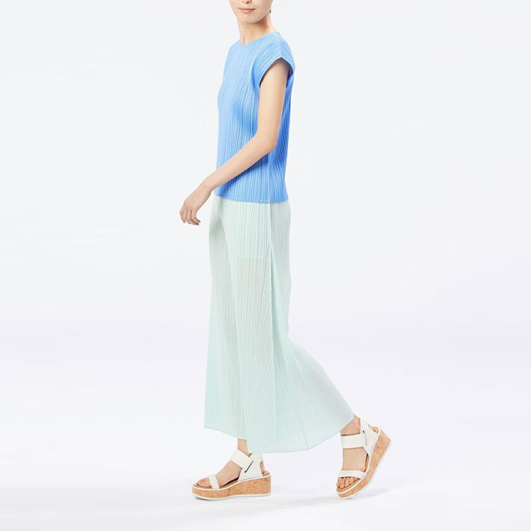 Purchase (W) ISSEY MIYAKE SS22 綠色寬鬆固體百褶褲 PP21JF155-64