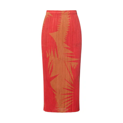 (Women) ISSEY MIYAKE SS24 Patterned Pleated Midi Skirt Women’s Multicolor PP46JG705-46