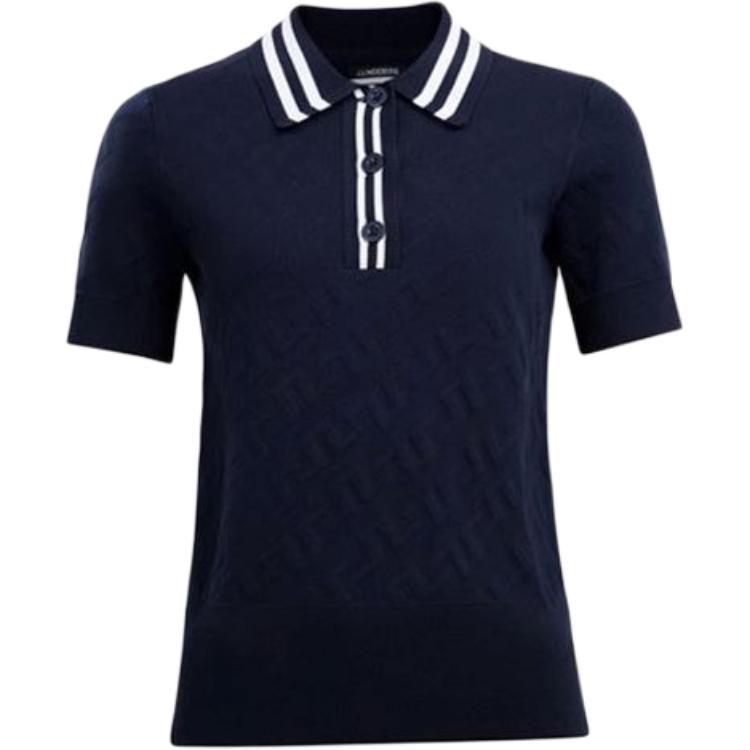 (Women) J.Lindeberg Golf Polo Shirt - Knit Full Print Logo Short Sleeve GWKW05697-O442