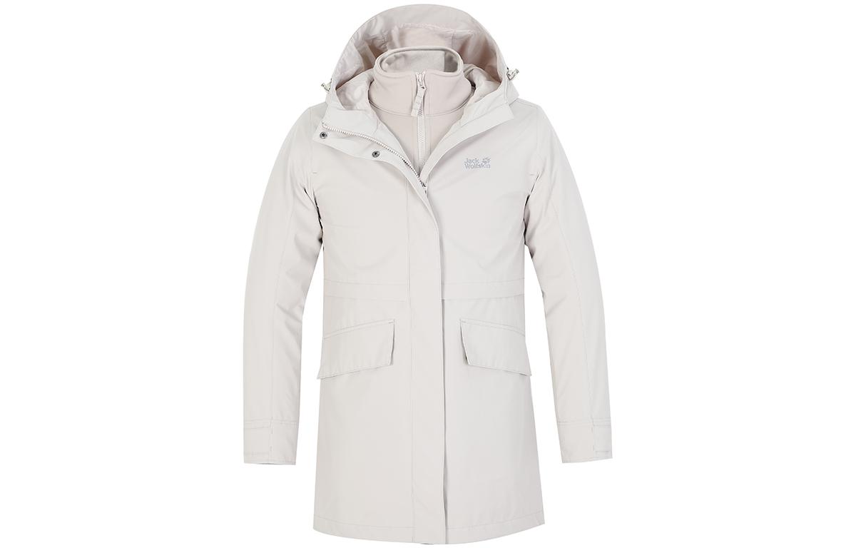 (Women) Jack Wolfskin Waterproof 3-in-1 Fleece Jacket for Hiking and Outdoors 5318404