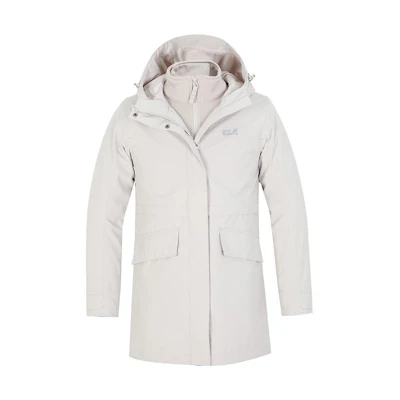 (Women) Jack Wolfskin Waterproof 3-in-1 Fleece Jacket for Hiking and Outdoors 5318404