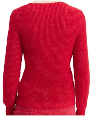 (Women) Jacquemus Asymmetric Fitted Round-Neck Cardigan Knit Sweater. 23H202KN002 6