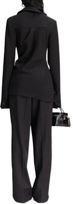(Women) Jacquemus Black Asymmetrical Button-Up Long Sleeve Shirt. 241SH062-1544-990 Shop (Women) Jacquemus Black Asymmetrical Button-Up Long Sleeve Shirt. 241SH062-1544-990