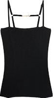 (Women) Jacquemus Black Solid Ribbed Knit Slim-Fit Tank Top 241KN354-2355-990 (Women) Jacquemus Black Solid Ribbed Knit Slim-Fit Tank Top 241KN354-2355-990