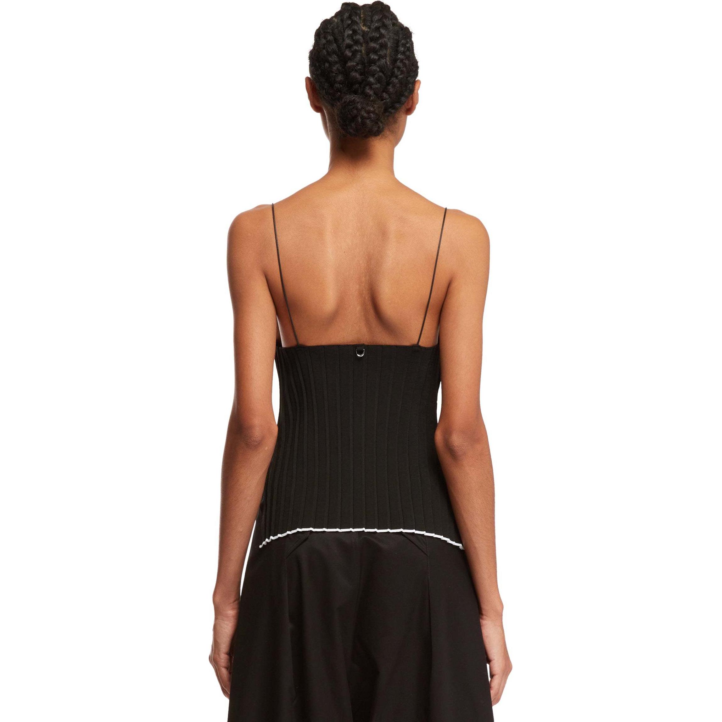 Shop (W) Jacquemus Hitam Solid Slim Fit Spaghetti Strap Cami Top. 24E241KN378-2358990