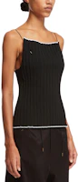 Purchase (Women) Jacquemus Black Solid Slim Fit Spaghetti Strap Cami Top. 24E241KN378-2358990