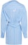 Lookbook (Women) Jacquemus Blue Striped Asymmetric Neck Button-Up Long Sleeve Dress. 243DR0941691-3EV
