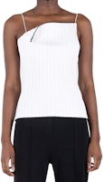 (Women) Jacquemus Colorblock Fitted Spaghetti Strap Cami - White 24E241KN378-2358100 (Women) Jacquemus Colorblock Fitted Spaghetti Strap Cami - White 24E241KN378-2358100