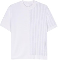 (Women) Jacquemus Contrast Knit Panel White Short Sleeve T-Shirt. 241KN4592379110 (Women) Jacquemus Contrast Knit Panel White Short Sleeve T-Shirt. 241KN4592379110