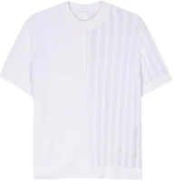 Order (Women) Jacquemus Contrast Knit Panel White Short Sleeve T-Shirt. 241KN4592379110