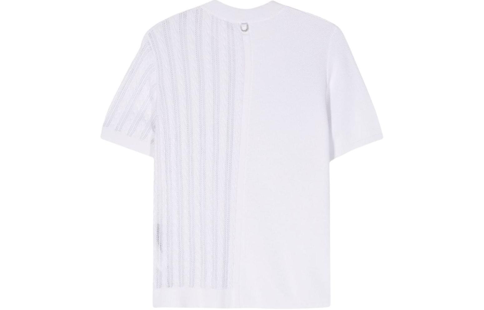 Lookbook (W) Jacquemus Kaos Knit Panel Putih Lengan Pendek. 241KN4592379110