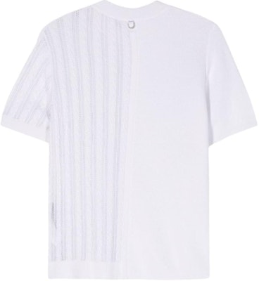 (Women) Jacquemus Contrast Knit Panel White Short Sleeve T-Shirt. 241KN4592379110 Lookbook (Women) Jacquemus Contrast Knit Panel White Short Sleeve T-Shirt. 241KN4592379110