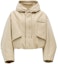 Order (Women) Jacquemus Cropped Hooded Logo Patch Jacket Light Brown. 241CO058-1517-150