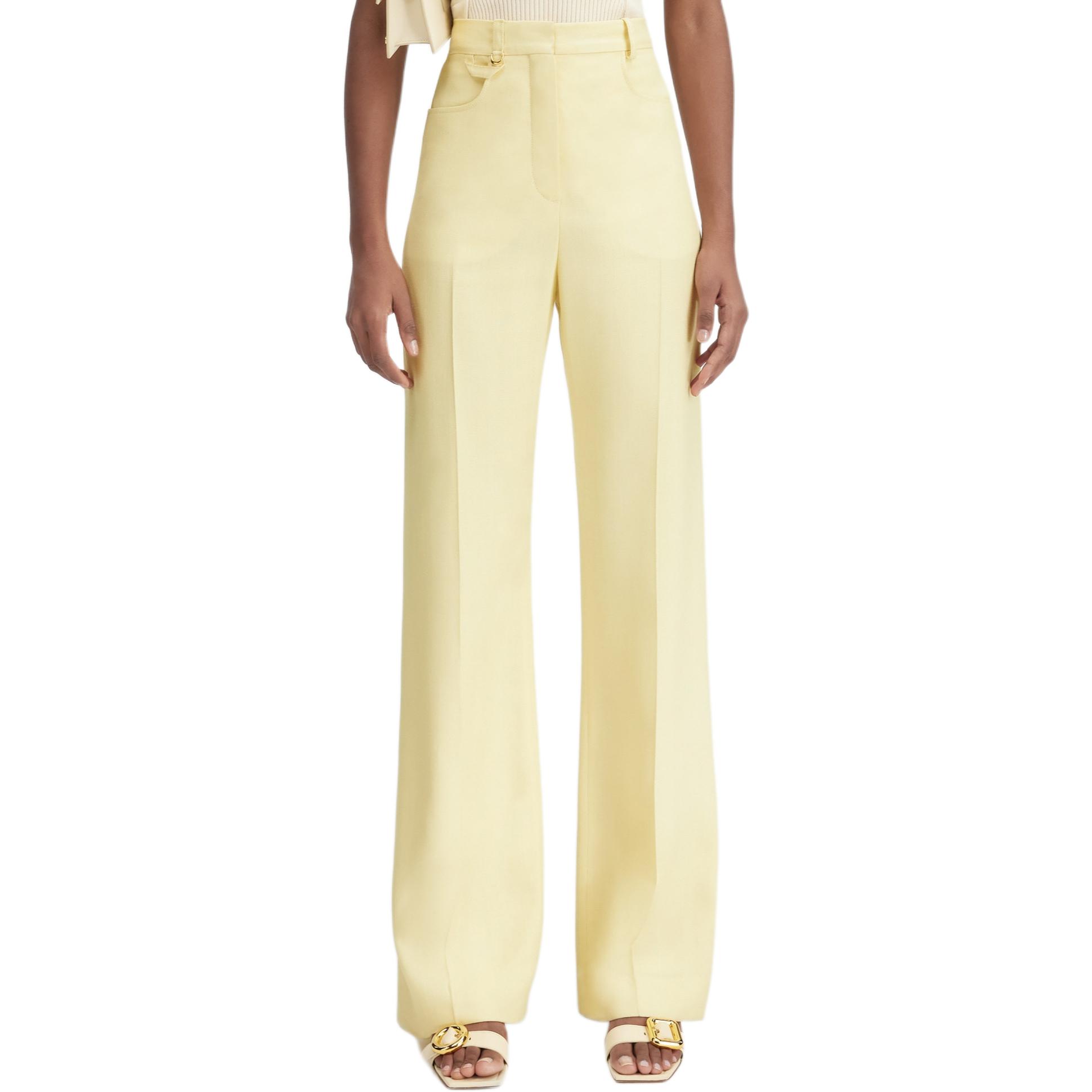 Lookbook (W) Jacquemus Celana Panjang Flared Warna Kuning Muda 24E241PA003-1359205