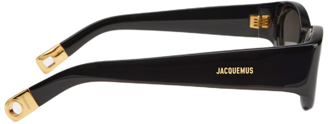(Women) Jacquemus Irregular Acetate Sunglasses Black with Logo Temple Print 245AC6545040990 Lookbook (Women) Jacquemus Irregular Acetate Sunglasses Black with Logo Temple Print 245AC6545040990