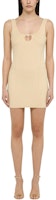 (Women) Jacquemus Ivory Solid Sleeveless Casual Comfort Mini Dress 24E241KN355-2355115 (Women) Jacquemus Ivory Solid Sleeveless Casual Comfort Mini Dress 24E241KN355-2355115