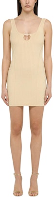 (Women) Jacquemus Ivory Solid Sleeveless Casual Comfort Mini Dress 24E241KN355-2355115 Order (Women) Jacquemus Ivory Solid Sleeveless Casual Comfort Mini Dress 24E241KN355-2355115