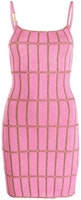 (Women) Jacquemus Pink Checkered Spaghetti Strap Crop Dress. 231KN1382288430 (Women) Jacquemus Pink Checkered Spaghetti Strap Crop Dress. 231KN1382288430