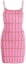 Order (Women) Jacquemus Pink Checkered Spaghetti Strap Crop Dress. 231KN1382288430