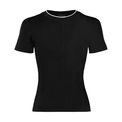 (Women) Jacquemus Slim Fit Colorblock Crewneck T-Shirt Black Short Sleeve 243KN801-2065-990