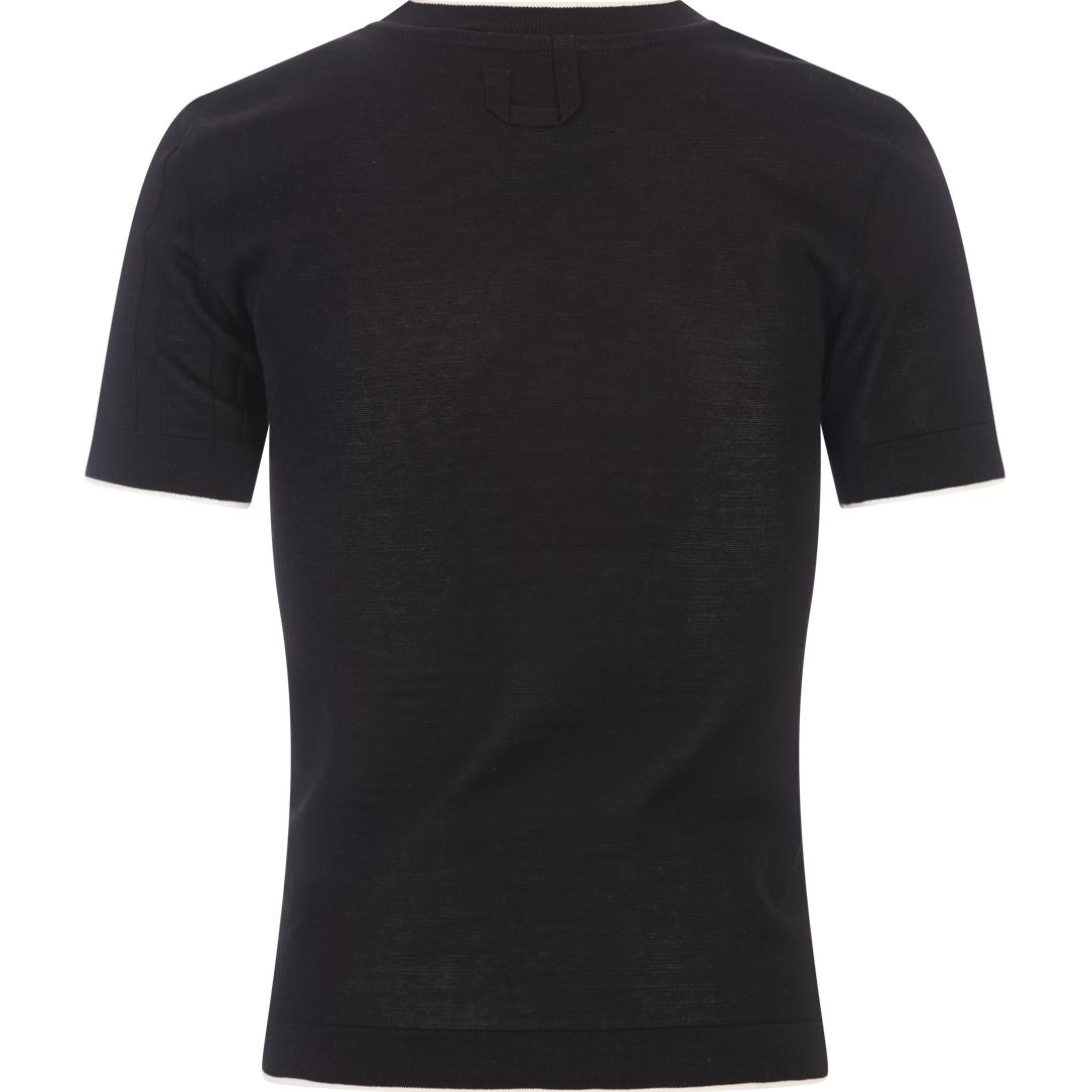 Lookbook (W) ジャックムス スリムフィット カラーブロック クルーネック Tシャツ ブラック 半袖 243KN801-2065-990