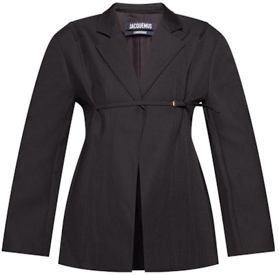 (Women) Jacquemus Solid Color Blazer Jacket Black 213JA10-213-127990 Order (Women) Jacquemus Solid Color Blazer Jacket Black 213JA10-213-127990