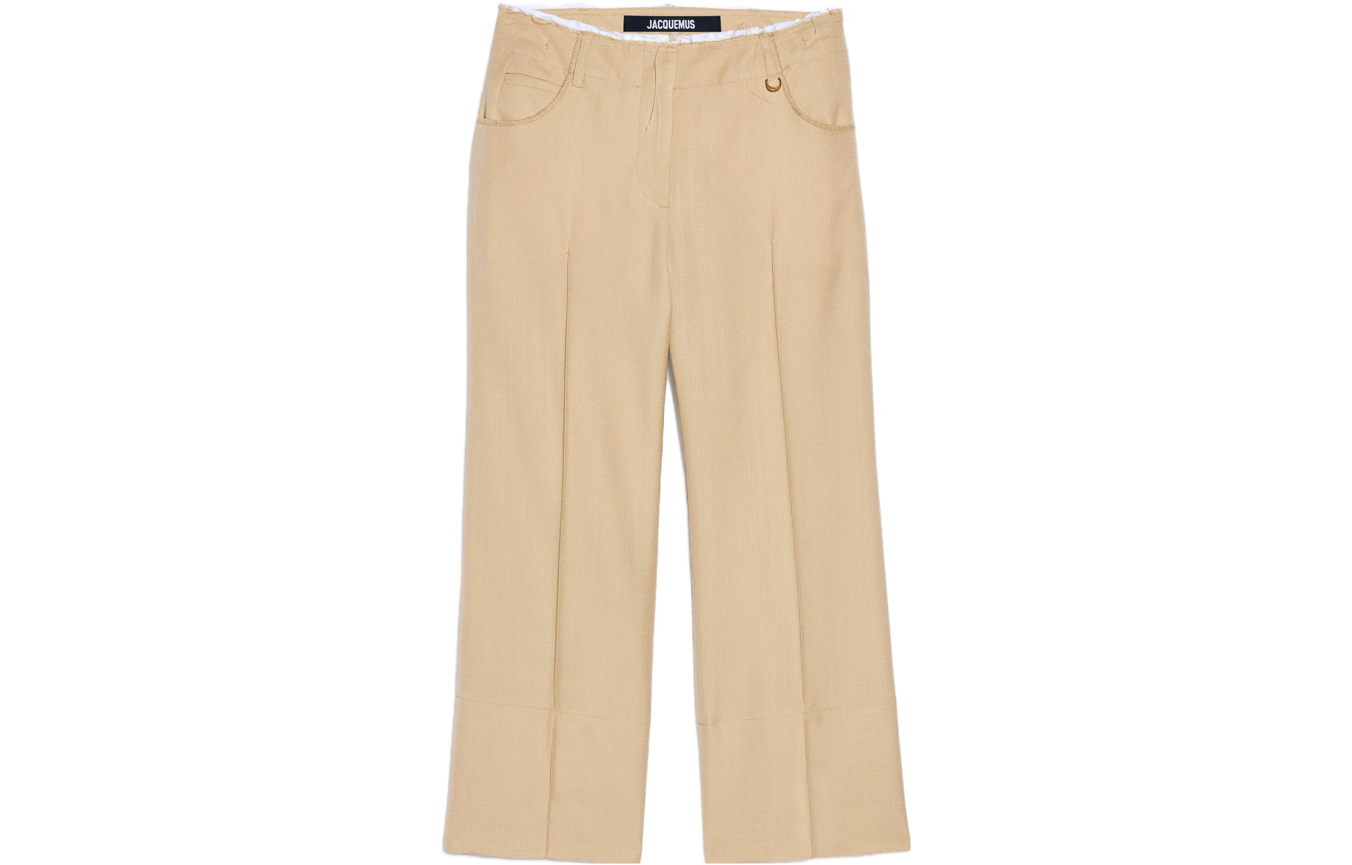 (Women) Jacquemus  Solid Color Comfortable Cropped Casual Pants. 23H233PA066