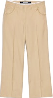 (Women) Jacquemus Solid Color Comfortable Cropped Casual Pants. 23H233PA066 (Women) Jacquemus Solid Color Comfortable Cropped Casual Pants. 23H233PA066