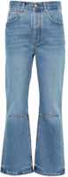 Order (Women) Jacquemus Solid Flare Cropped Zipper Jeans Blue. 241DE0351513-33C