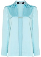 (Women) Jacquemus Solid Logo Buckle Long-Sleeve Shirt Light Blue 213SH13213120340 (Women) Jacquemus Solid Logo Buckle Long-Sleeve Shirt Light Blue 213SH13213120340