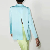 Shop (W) Jacquemus 純色標誌扣長袖襯衫 淺藍色 213SH13213120340