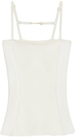 (Women) Jacquemus Solid Slim Fit Knitted Tank Top Off-White 241KN354-2355-110 (Women) Jacquemus Solid Slim Fit Knitted Tank Top Off-White 241KN354-2355-110