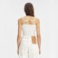 Shop (Women) Jacquemus Solid Slim Fit Knitted Tank Top Off-White 241KN354-2355-110