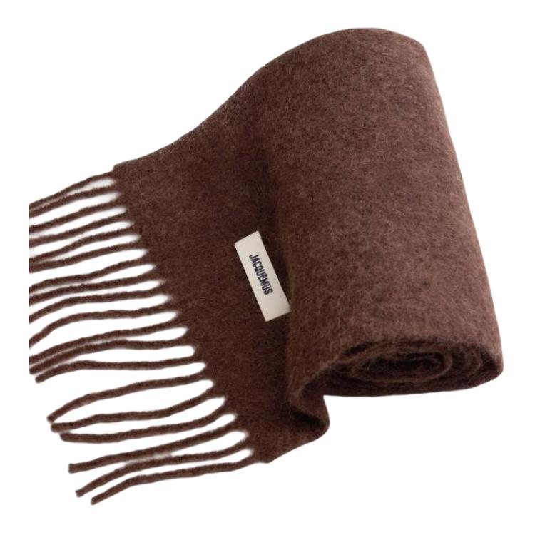 Lookbook (Women) Jacquemus  Solid Wool Knit Scarf Dark Brown 236AC6885087850