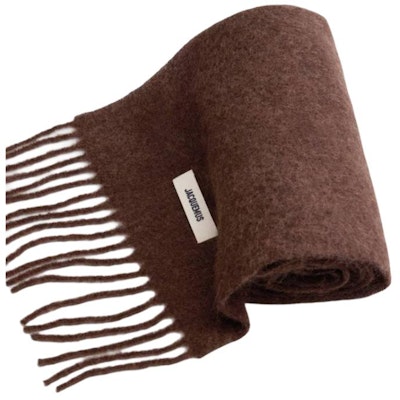(Women) Jacquemus Solid Wool Knit Scarf Dark Brown 236AC6885087850 Lookbook (Women) Jacquemus Solid Wool Knit Scarf Dark Brown 236AC6885087850